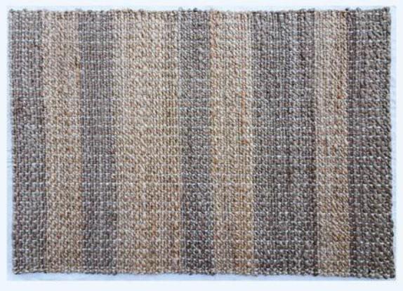 Braided Rug Cotton Area Rug Hand Woven  Floor Rug Pure Tassels Rugs Door Mat Laundry Room Rug Indoor Runner Bathroom, Grey and Brown Lining Design